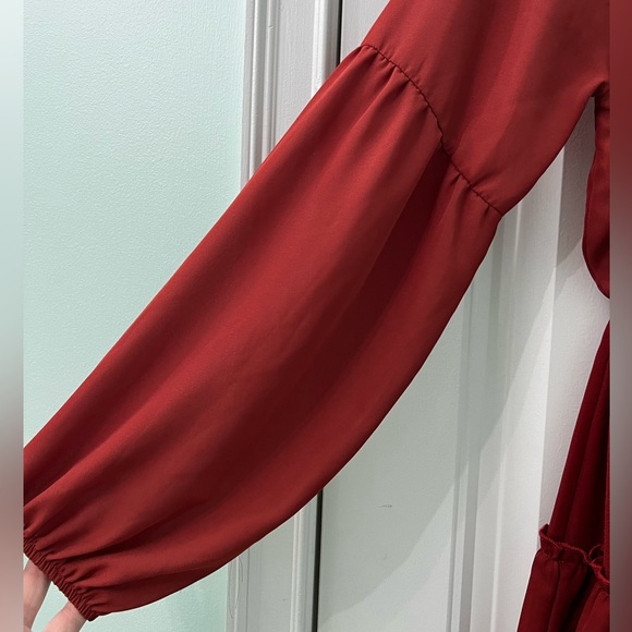 Andree by Unit Rust Peasant Mini Dress - Picture 2 of 8